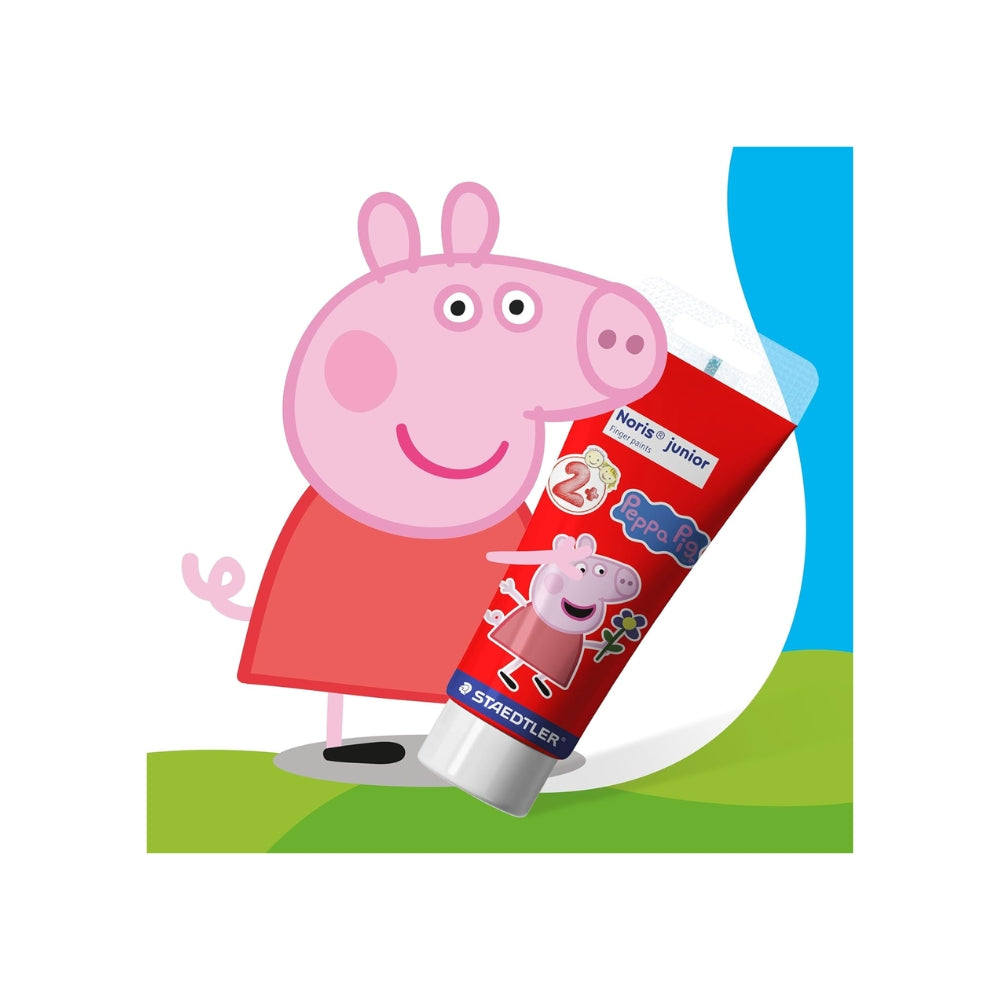 STAEDTLER Noris Junior Colori a Dita Peppa Pig Set da 4 – Primi Colori Creativi per Bambini