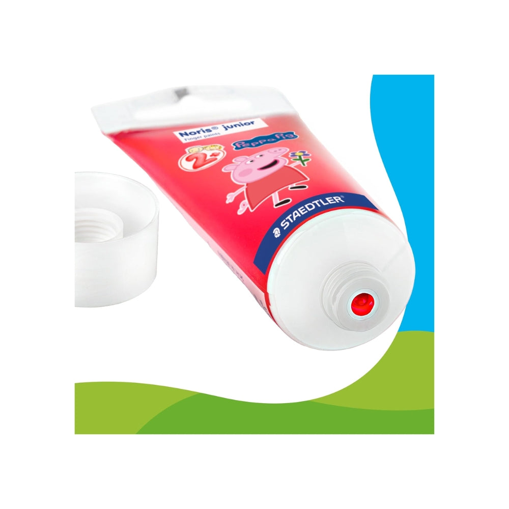 STAEDTLER Noris Junior Colori a Dita Peppa Pig Set da 4 – Primi Colori Creativi per Bambini