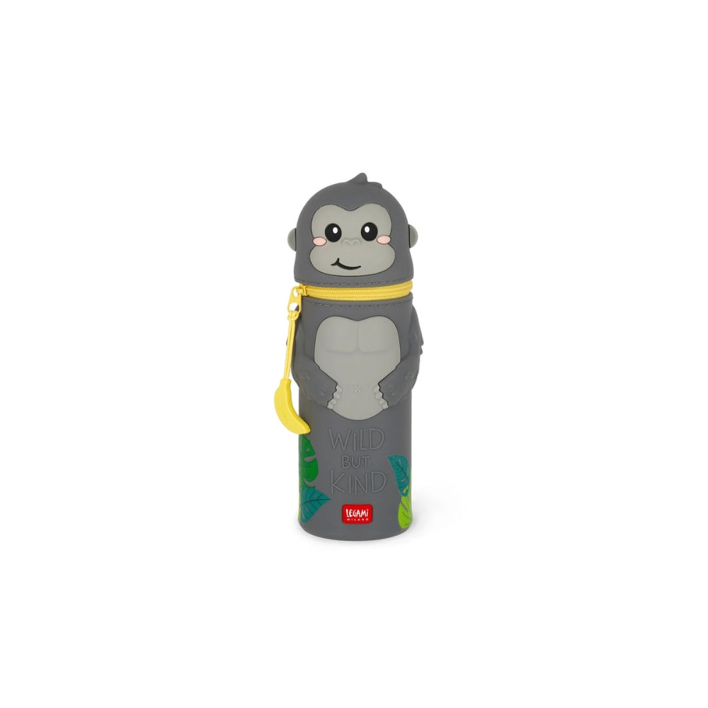Legami - Astuccio 2-in-1 in Silicone Gorilla "Wild but Kind" - Kawaii