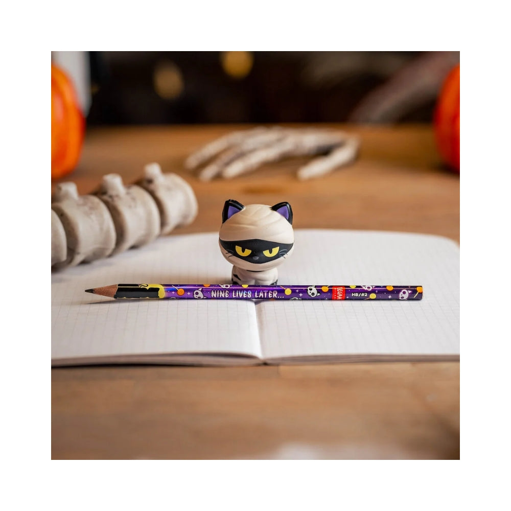 Matita con Antistress Halloween Mummy Cat "Nine Lives Later" - Squeezies - Legami