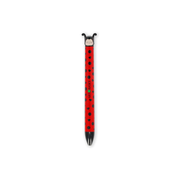 Penna Click&Clack a Due Colori Legami Tema Ladybug – Nero e Rosso