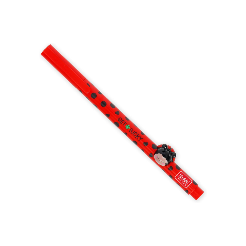 Legami - Penna Gel con Animaletto Decorativo Lovely Friends, Ladybug