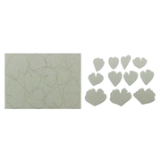 Peonia in Feltro Stardust Bianco Iridescente 25x15 cm – Decorazione Glitterata (FELL017)