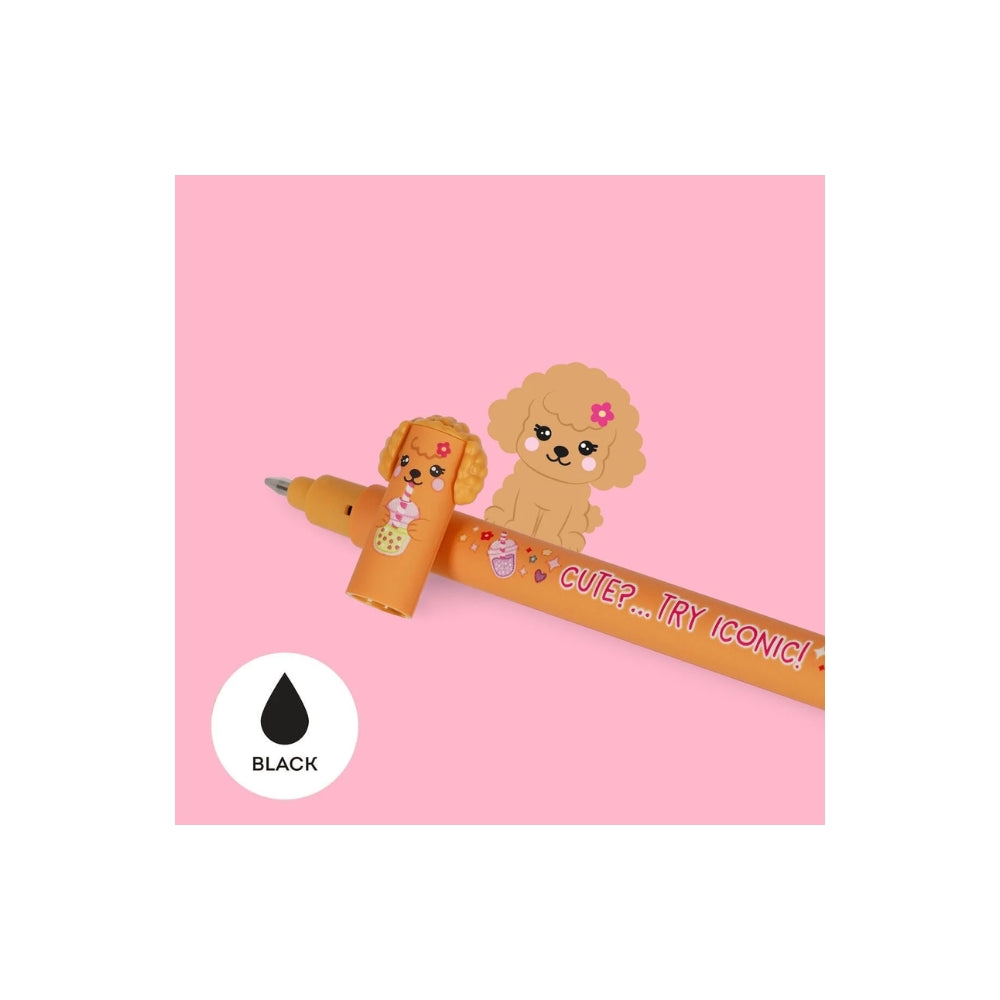 Set di 3 Penne Gel Cancellabili Fur-ever Friends, Penne con Inchiostro Cancellabile Termosensibile, Nero, Blu, Rosso - Legami