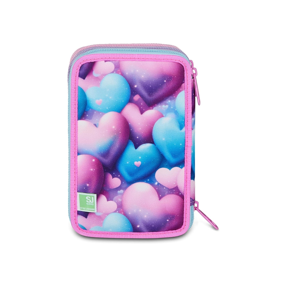 SJ GANG STYLE JAM GANG Astuccio Scuola 3 Zip MAGICAL FANTASY GIRL, Rosa