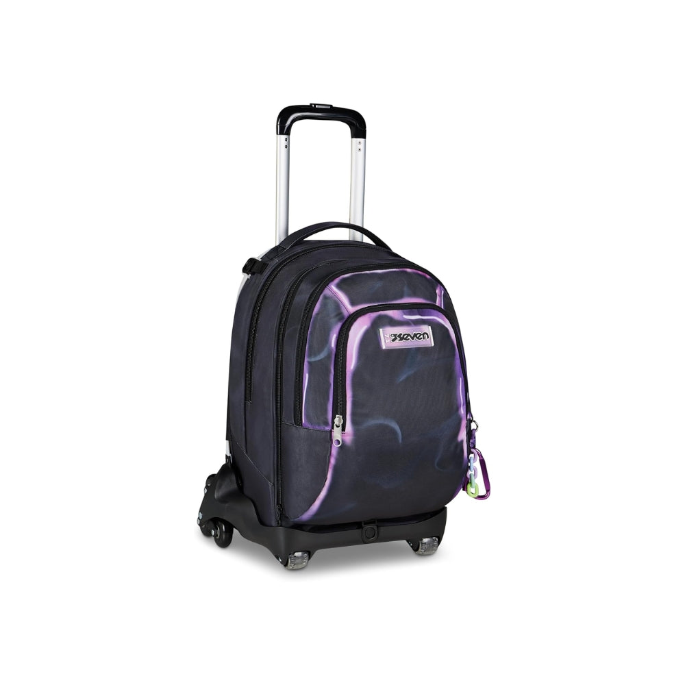 Seven Trolley Scuola Jack 8 Ruote Detach Shadows of Color Nero 34L – Versatilità, praticità e comfort per ogni giornata scolastica