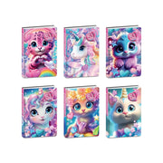 Diario Scuola SJ Gang Animali Girl Agenda Datata 10 Mesi con Segnalibro e Sticker Grafica Assortita