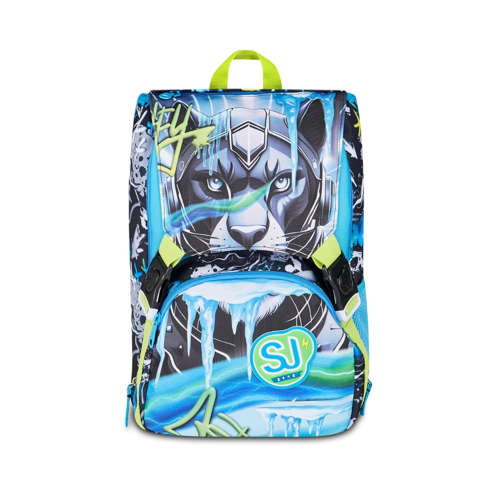 SJ Gang Style Jam Gang Zaino Scuola Estensibile Big Glace Panther Boy – Celeste, 24 L