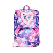 SJ Gang Style Jam Gang Zaino Scuola Estensibile Big Fluffy Pink Girl – Viola, 24 L