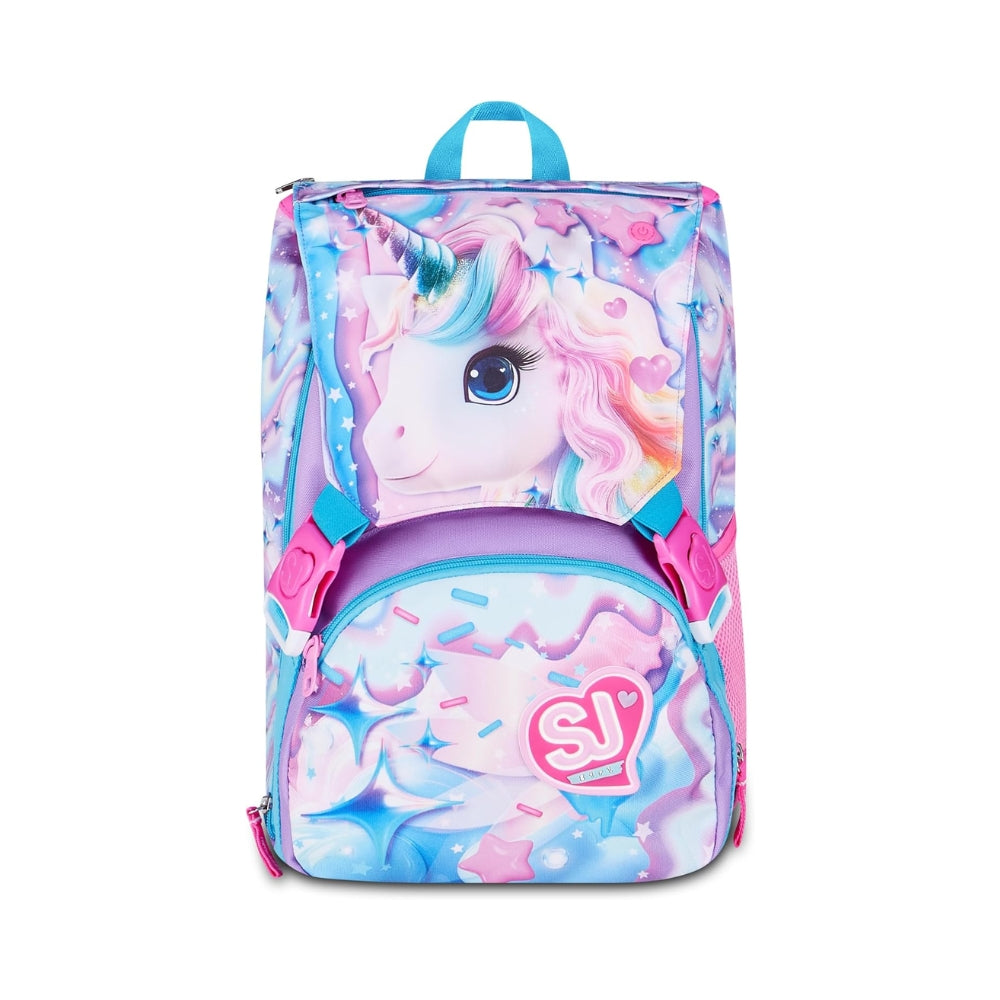 SJ Gang Style Jam Gang Zaino Scuola Estensibile Big LED Unicorn Girl – Rosa, 24 L