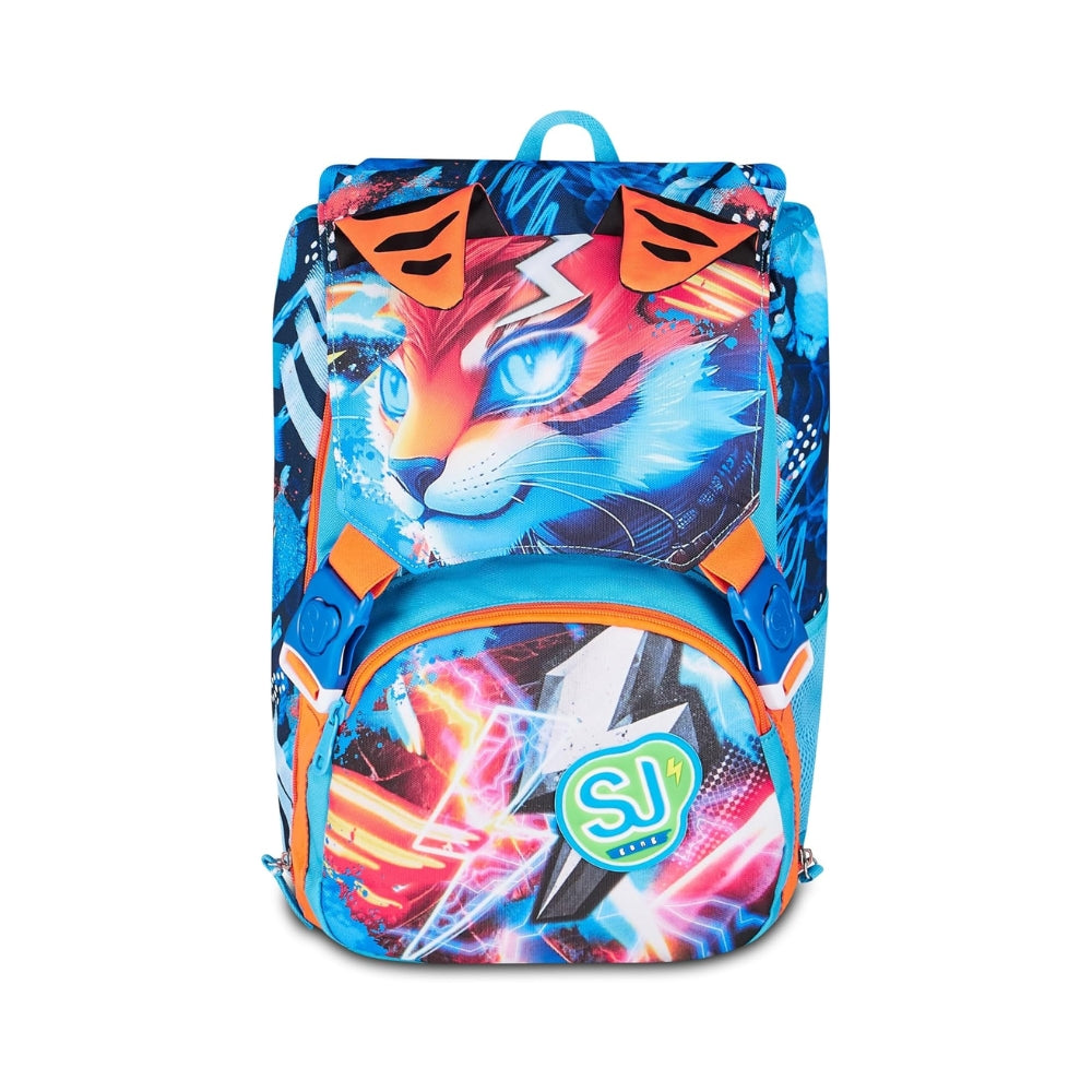 SJ Gang Style Jam Gang Zaino Scuola Estensibile Big Speed Animal Boy – Celeste, 24 L
