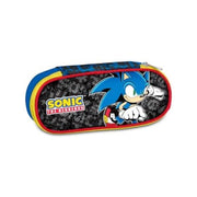 Seven Portapenne Scuola Round Plus Sonic – Blu, Ampio Scomparto Interno, Piano Portamatite e Taschino con Zip