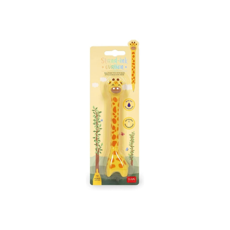 Penna a Sfera Giraffe con Base - Stand-Ink Ovation - Inchiostro Blu