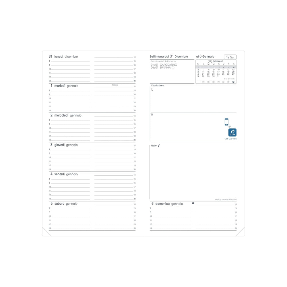 Ricambio agenda Quo Vadis ITAL B 2027 (363006Q)