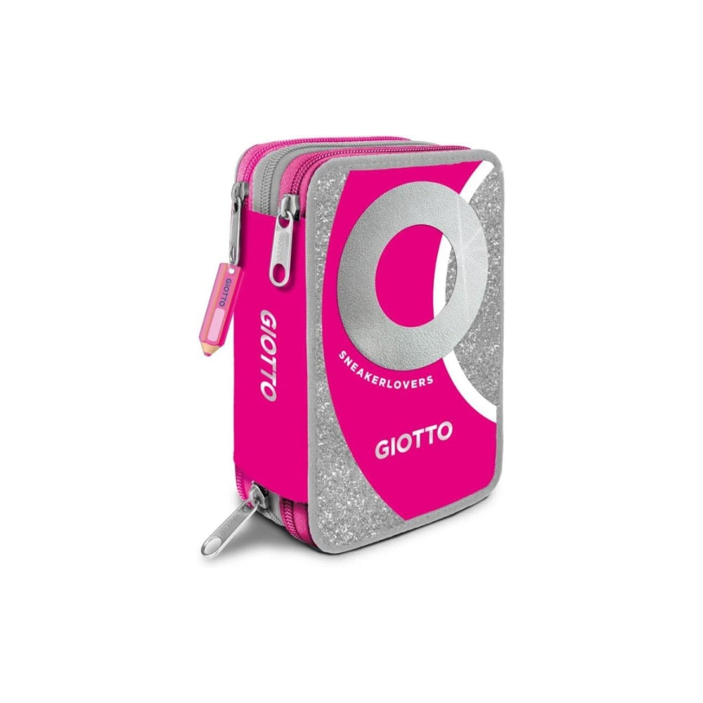 Giotto Astuccio Sneakerlovers 3 Zip Rosa e Argento
