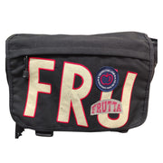Borsa a Tracolla FRU Nera con Patch Decorative Ricamate – Messenger Bag Casual Unisex