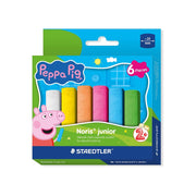 STAEDTLER Noris Junior Gessetti da Strada Peppa Pig Set da 6 – Gessetti Lavabili per Bambini