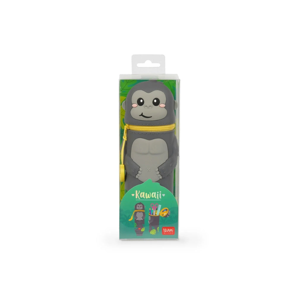 Legami - Astuccio 2-in-1 in Silicone Gorilla "Wild but Kind" - Kawaii