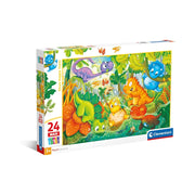 Clementoni Supercolor Puzzle Dinos Happy Oasis – 24 Maxi Pezzi