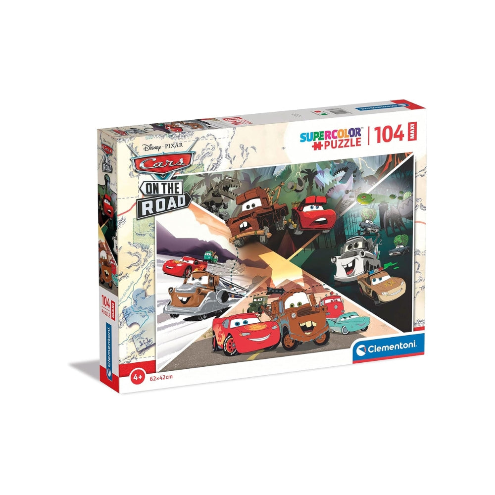 Clementoni Supercolor Puzzle Disney Pixar Cars on the Road – 104 Pezzi