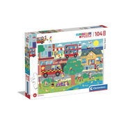 Clementoni Supercolor Puzzle Busy Town – Maxi Puzzle 104 Pezzi
