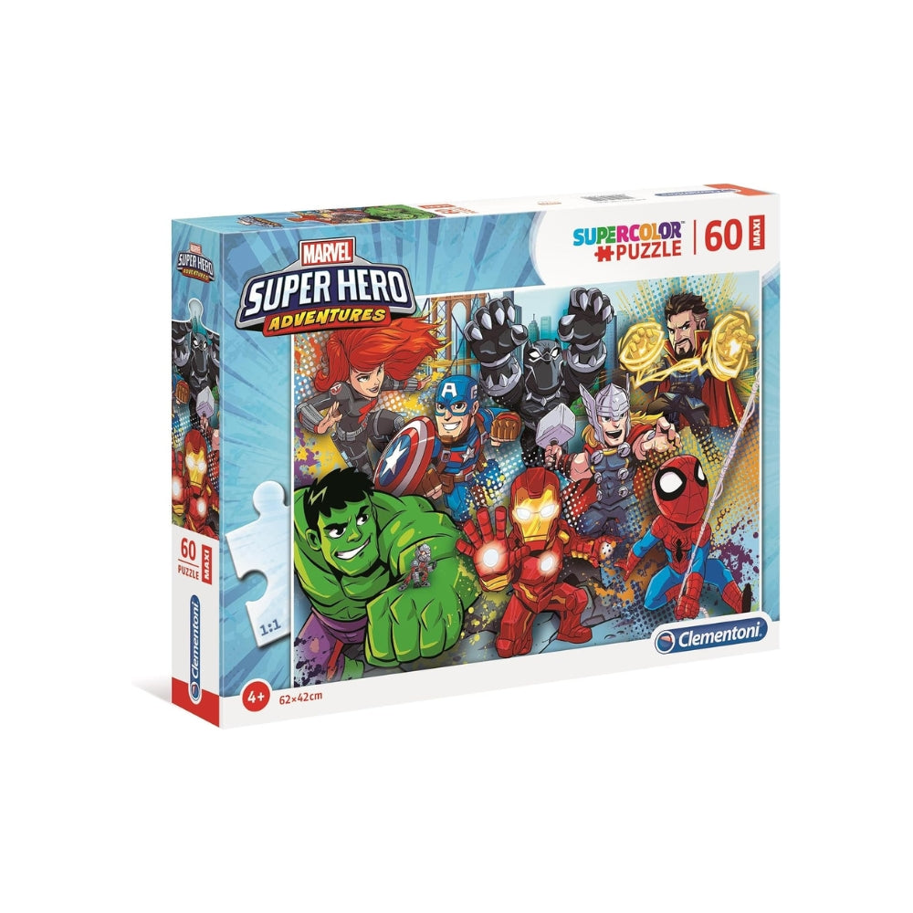 Clementoni Supercolor Puzzle Marvel Super Hero Avengers – 60 Maxi Pezzi