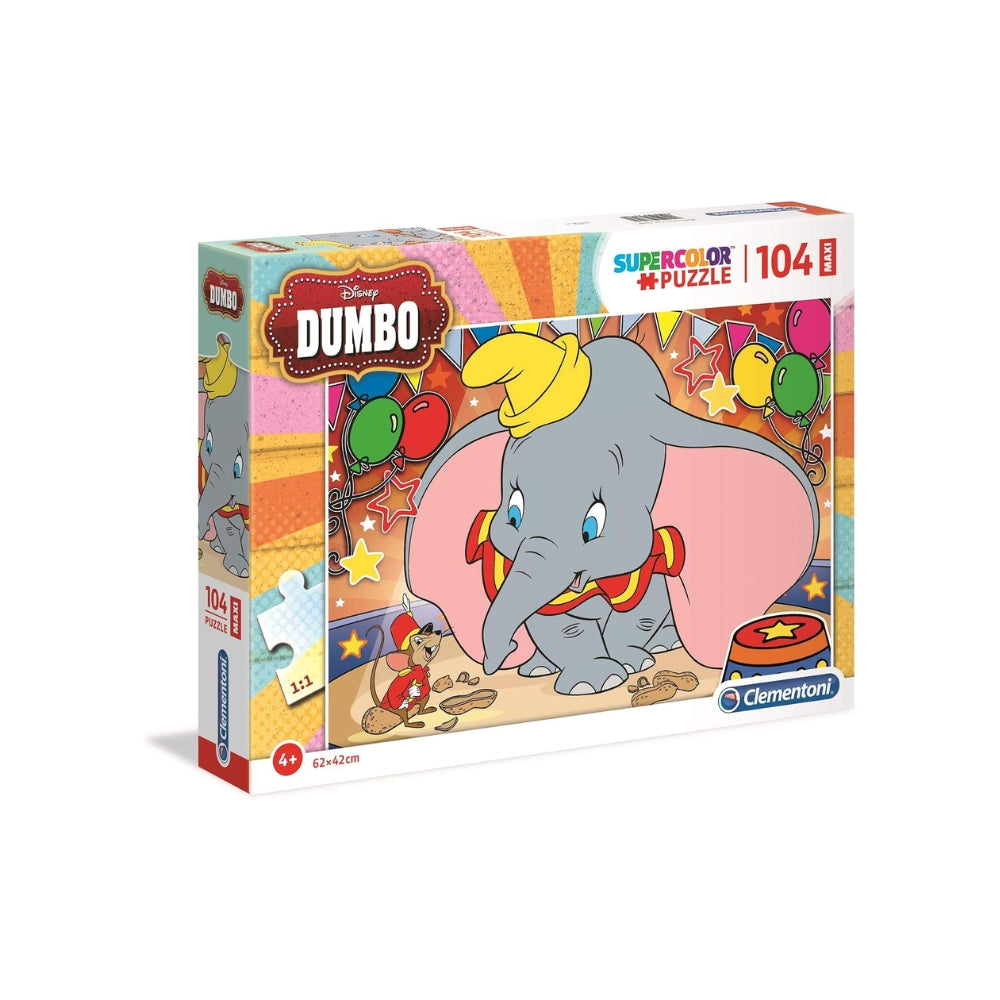 Clementoni Supercolor Puzzle Dumbo – 104 Maxi Pezzi