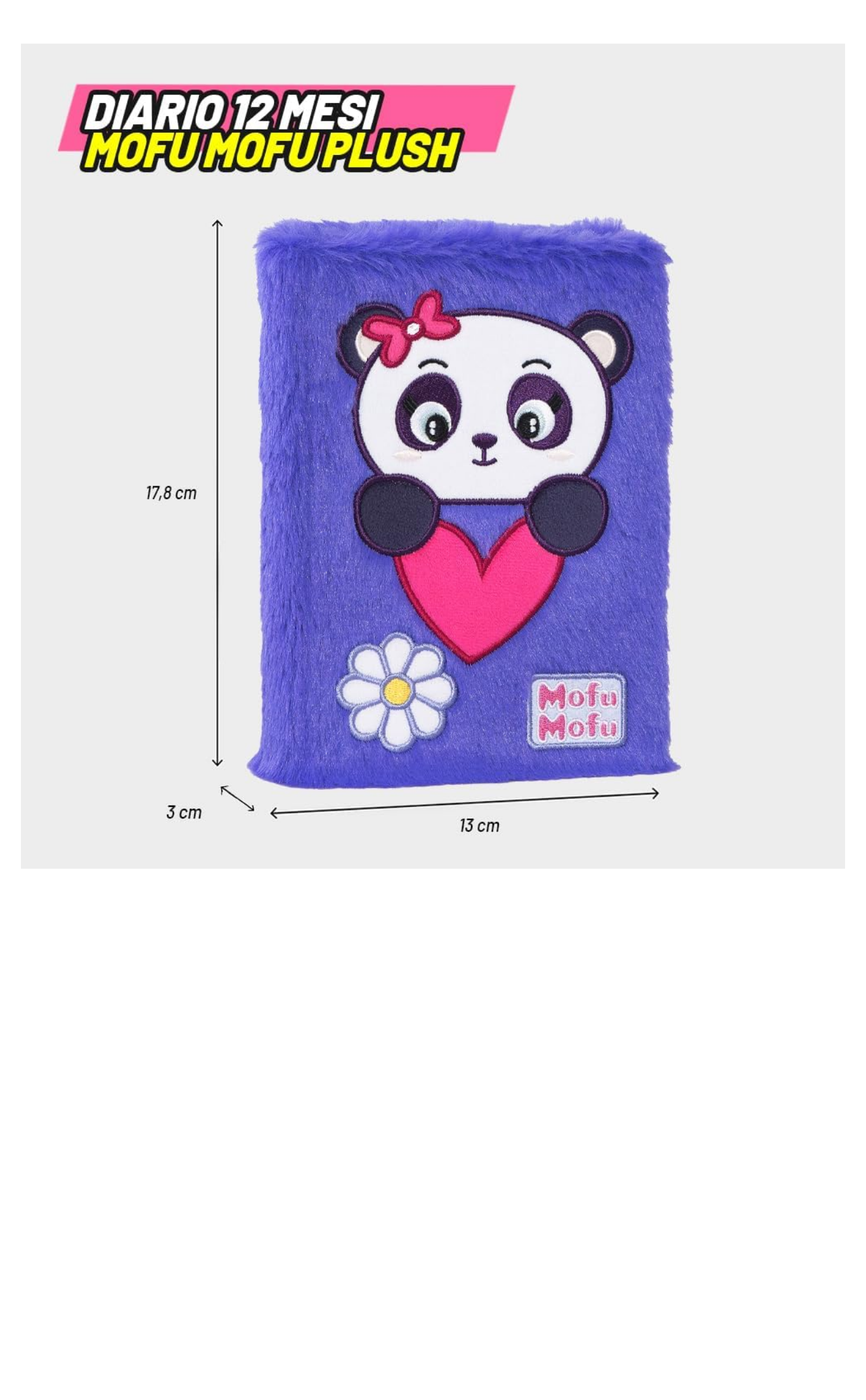 MOFU MOFU Diario Scuola 2026-2027 – Agenda Scolastica 12 Mesi con Copertina Plush
