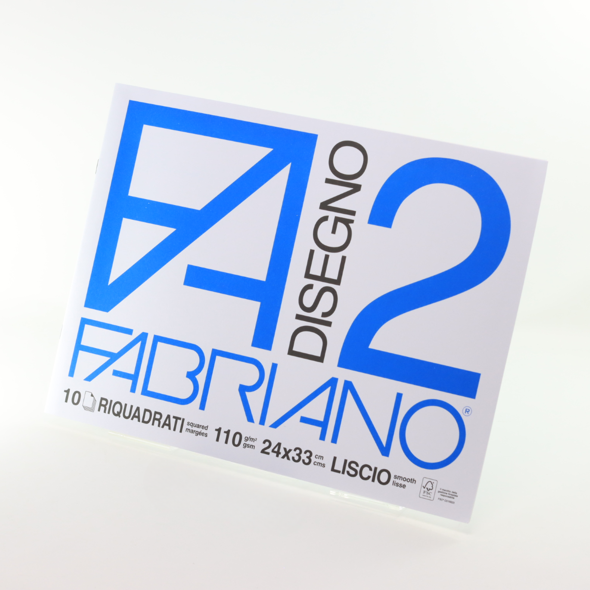 Fabriano F2 Album da Disegno 24 x 33 cm – 10 Fogli Squadrati – 110 g/m²