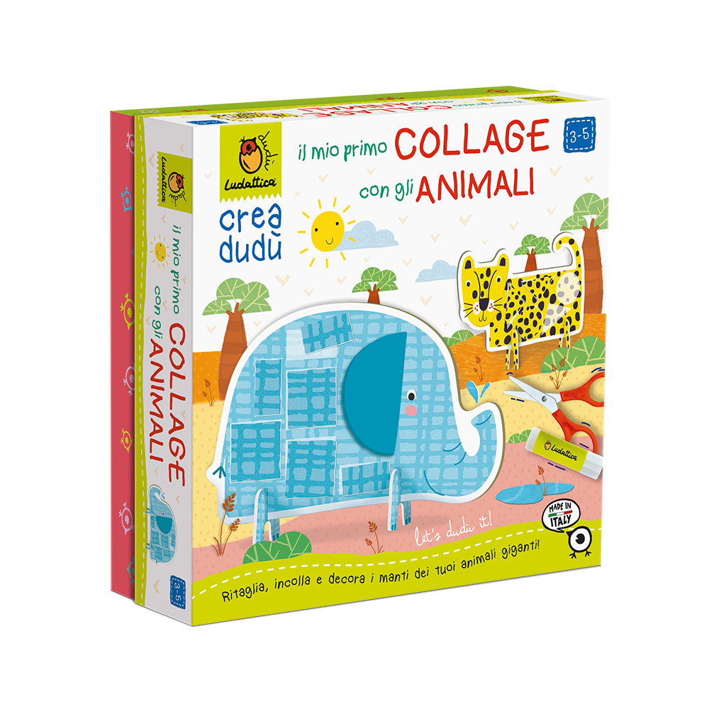 Il mio primo collage con gli animali - Ludattica