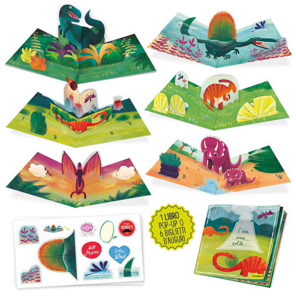 Costruisci il tuo Pop-Up – Dinosauri | Kit creativo 3D per bambini - Ludattica