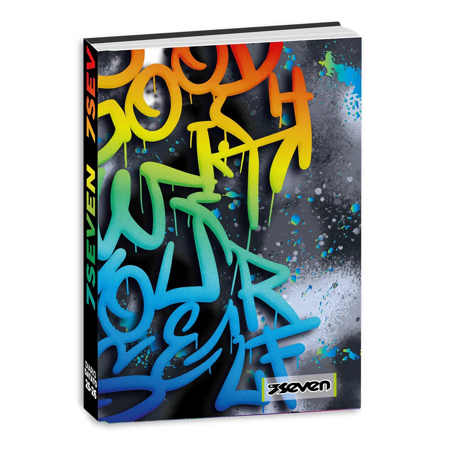 Diario Standard Giornaliero Seven Boy, Datato 2025/2026, 12 Mesi - Fantasie Assortite