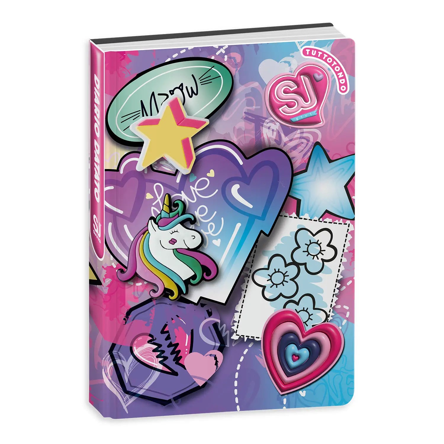 Diario Standard Giornaliero SJ Gang Girl, Datato 2025-2026, 10 Mesi - Fantasie Assortite