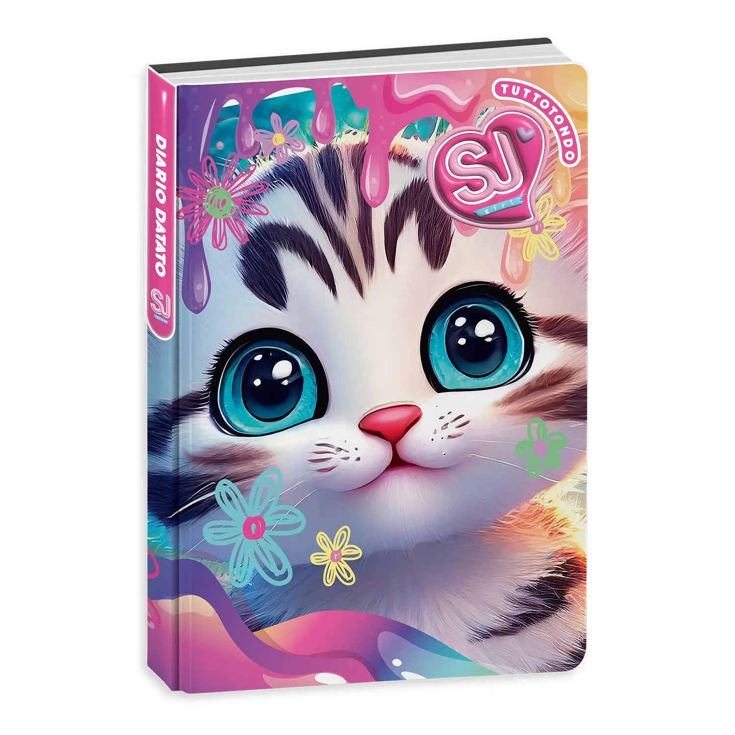 Diario Standard Giornaliero SJ Gang Animali Girl, Datato 2025-2026, 10 Mesi - Fantasie Assortite