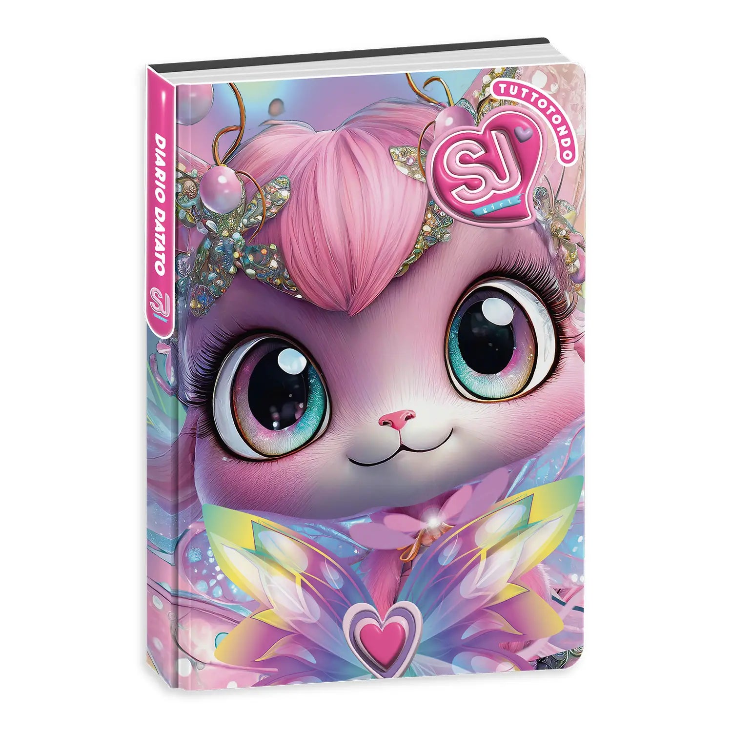 Diario Standard Giornaliero SJ Gang Animali Girl, Datato 2025-2026, 10 Mesi - Fantasie Assortite