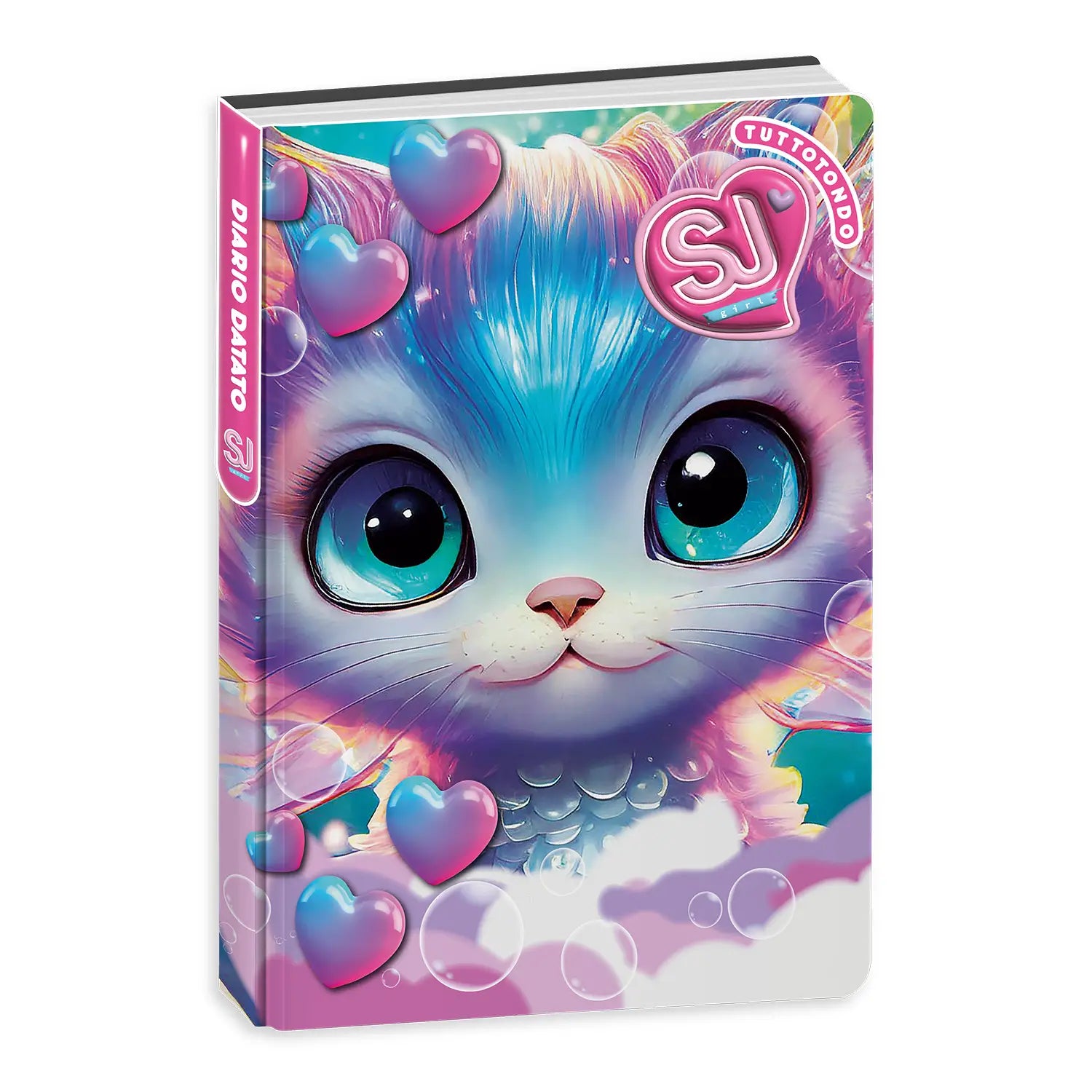 Diario Standard Giornaliero SJ Gang Animali Girl, Datato 2025-2026, 10 Mesi - Fantasie Assortite