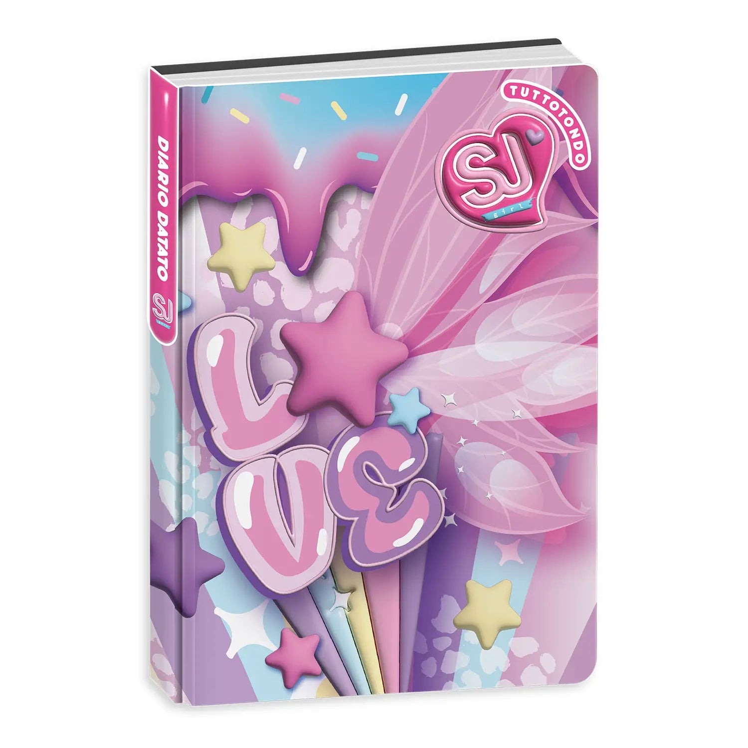 Diario Standard Giornaliero SJ Gang Wondrous Girl, Datato 2025-2026, 10 Mesi - Fantasie Assortite