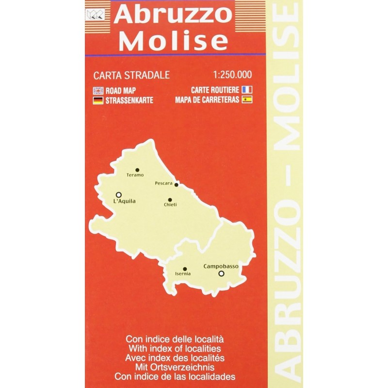 Abruzzo - Molise. Carta Stradale 1:250.000 Multilingua