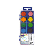 Acquerelli CWR 12 Colori con Pennello – Pastiglie da 21 mm