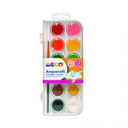 Acquerelli 12 Colori con Pennello – Pastiglie da 30 mm