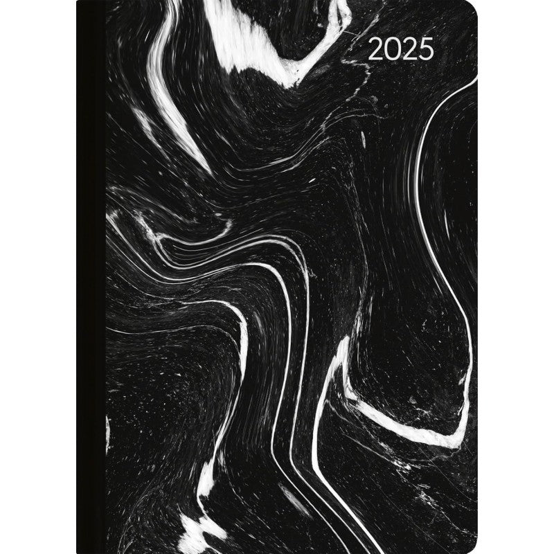 Agenda Giornaliera 12 Mesi 2025 Style Marble - Alpha Edition - 10,7 X 15,2 Cm