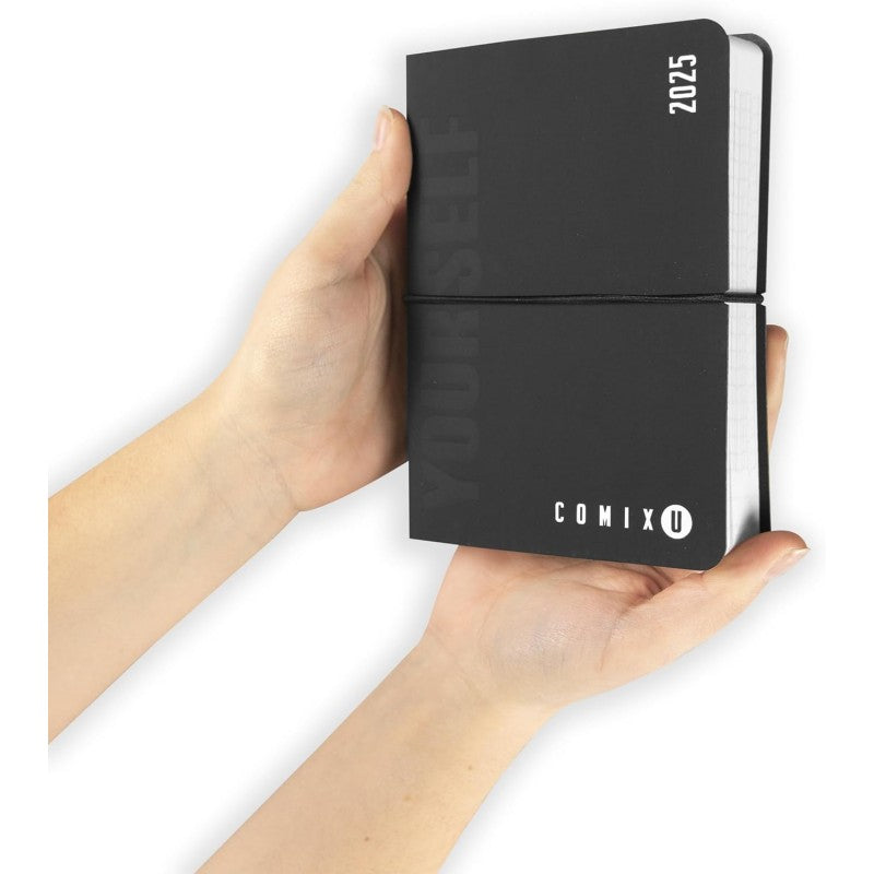 Agenda Giornaliera Mini Comix U Yourself 2024 / 2025, 16 Mesi - Nero / Bianco