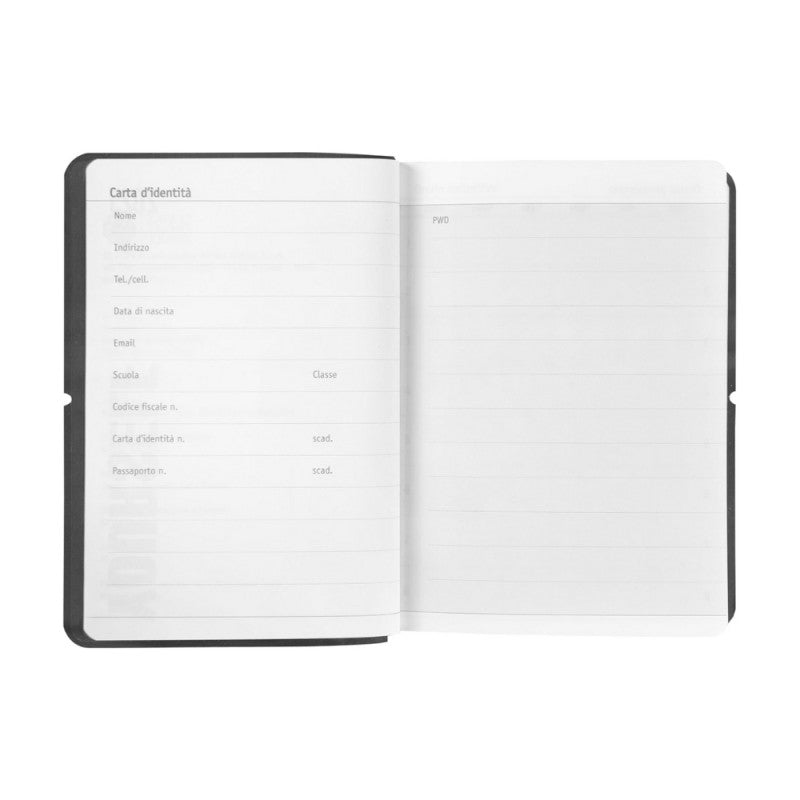 Agenda Giornaliera Mini Comix U Yourself 2024 / 2025, 16 Mesi - Nero / Bianco