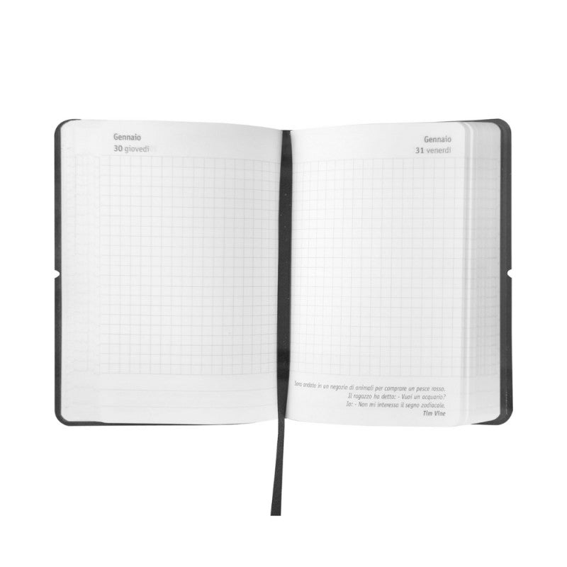 Agenda Giornaliera Mini Comix U Yourself 2024 / 2025, 16 Mesi - Nero / Bianco