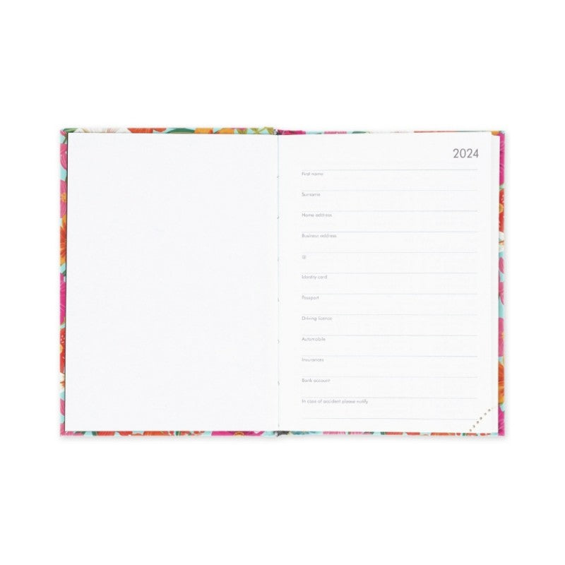 Agenda Giornaliera Small Legami 2024 Flowers, 12 Mesi