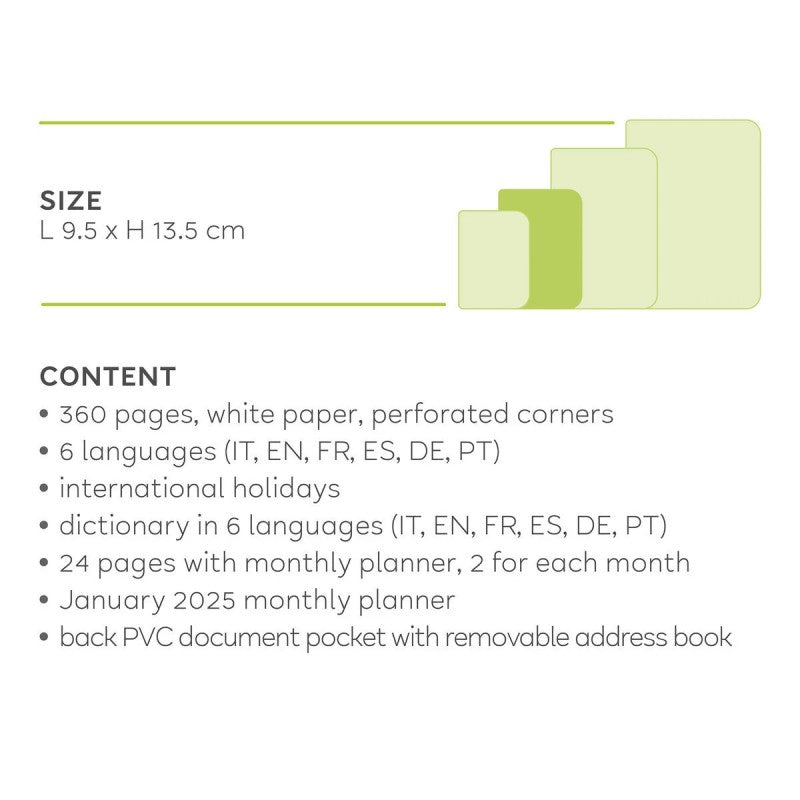 Agenda Giornaliera Small Legami 2024 Flowers, 12 Mesi