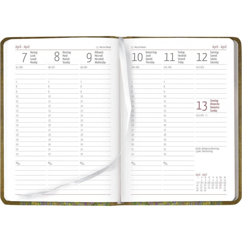 Agenda Settimanale 12 Mesi 2025 Ladytimer Klimt - Alpha Edition - 10,7 X 15,2 Cm