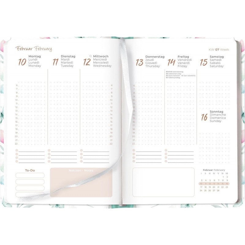 Agenda Settimanale 12 Mesi Farfalle - Alpha Edition - 10,7 X 15,2 Cm