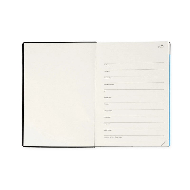 Agenda Settimanale Medium Legami 2024 Crystal Blue, 12 Mesi - Azzurro