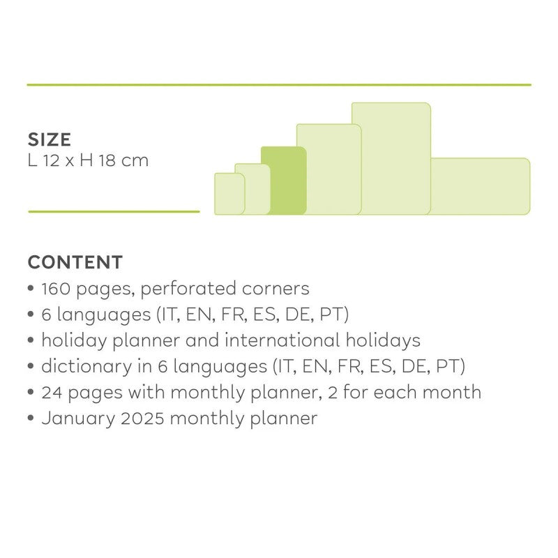 Agenda Settimanale Medium Legami 2024 Galactic Blue, 12 Mesi - Blu